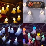 LED-Halloween-Dekoration, leuchtendes Tuch, Geisterornament, Lichterkette, 1.5m 10 Lights, 3m 20 Lights, 6m 40 Lights – Bild 2