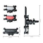 KM-20 Auto-Universal-Luftauslass-Schwerkraft-Handyhalter, Black, Silver, Red – Bild 2