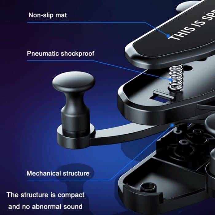 KM-20 Auto-Universal-Luftauslass-Schwerkraft-Handyhalter, Black, Silver, Red – Bild 4