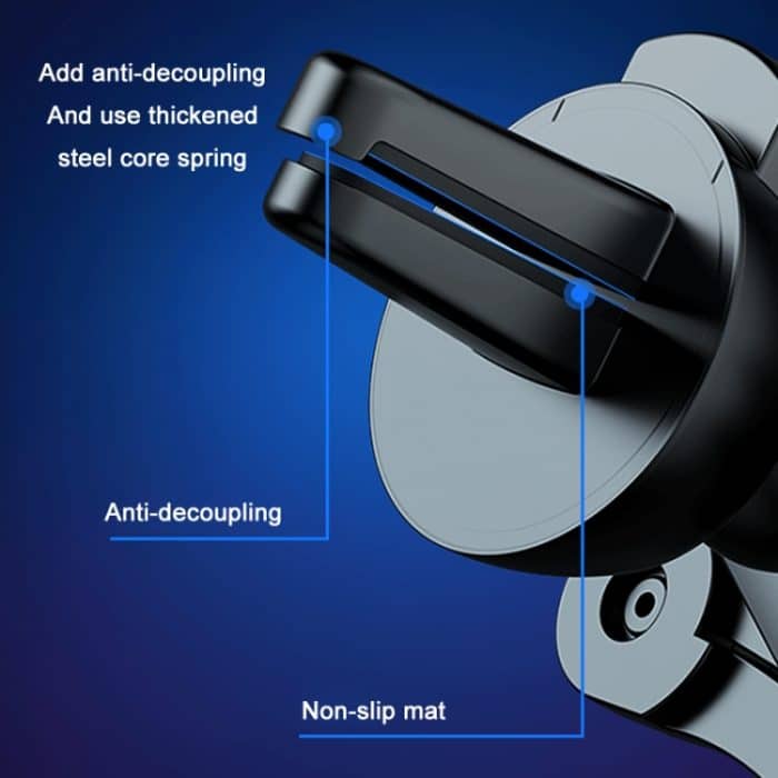 KM-20 Auto-Universal-Luftauslass-Schwerkraft-Handyhalter, Black, Silver, Red – Bild 5