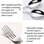 Tragbares Besteckset aus Edelstahl, Western-Steakmesser, Gabel, Löffel-Set, Farbe:, Black and Silver, Black Gold, Black Rose Gold, Blue Silver, Blue Gold, Blue Rose Gold, Red Silver, Red Gold, Red Rose Gold – Bild 3