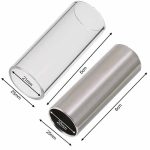 Metall-E-Gitarren-Gleitrohr, Glas-Gitarren-Gleitstab-Finger-Set, Silver+Transparent – Bild 3