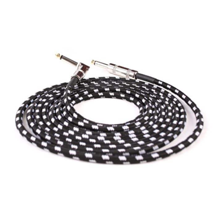 Gitarren-Verbindungsdraht, Folk-Bass-Performance, Rauschunterdrückung, Ellenbogen-Audio-Gitarrendraht, Größe:, 0.5m(Black White), 1m(Black White), 3m(Black White), 6m(Black White) – Bild 2