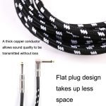 Gitarren-Verbindungsdraht, Folk-Bass-Performance, Rauschunterdrückung, Ellenbogen-Audio-Gitarrendraht, Größe:, 0.5m(Black White), 1m(Black White), 3m(Black White), 6m(Black White) – Bild 3