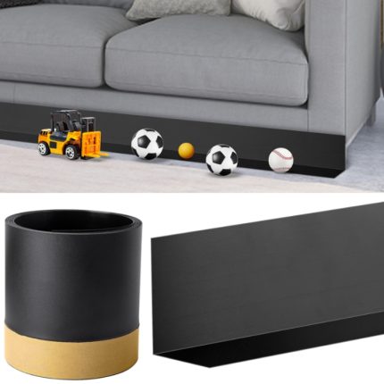 PVC-Sofa-Schallwand, Spielzeug-Blockiergurt unter dem Bett, Black, Transparent
