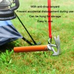 Outdoor-Camping-Multifunktionszelt-Bodennagelhammer, Silver, Black, Orange – Bild 5