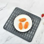 Multifunktionale Silikon-Waschbeckenunterlage, rutschfeste, wärmeisolierende Abflussunterlage, Farbe:, Gray, Yellow – Bild 5