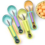 2 Stück 3-in-1 Fruit Digger Obstteller Tranchiermesser, 2 PCS Yellow Blue Green, 2 PCS Green, 2 PCS Blue Yellow Purple, 2 PCS Yellow Blue Purple – Bild 2