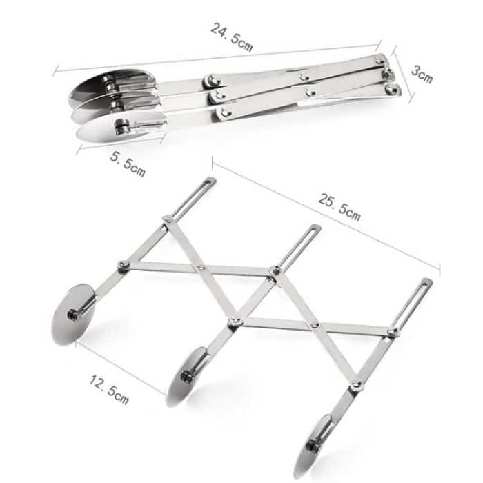 Einziehbares Mehrzweck-Pizzamesser aus Edelstahl, Stil:, 3 Wheeles, 4 Wheels, 5 Wheels, 6 Wheels, 7 Wheels, Two Headed 7 Wheels – Bild 5