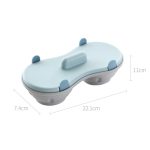 Box für gedämpfte Eier mit zwei Fächern, Eierform für gedämpfte Eier in der Mikrowelle, Eierform, Egg Plate (Blue), Egg Plate (Orange) – Bild 3