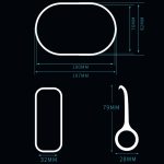 Magnetische Zahnspange Halter Beauty Mirror Aufbewahrungsbox mit Kaukleber, Black, Navy – Bild 3