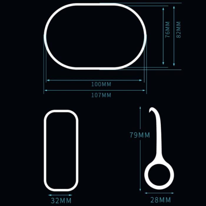 Magnetische Zahnspange Halter Beauty Mirror Aufbewahrungsbox mit Kaukleber, Black, Navy – Bild 3