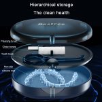 Magnetische Zahnspange Halter Beauty Mirror Aufbewahrungsbox mit Kaukleber, Black, Navy – Bild 4