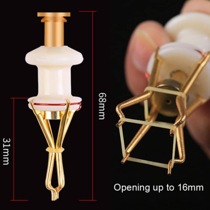 2 PCS KLJ01 Fishing Large Red Worm Clip Rubber Band Ring Particle Bait Clip, Particle Bait – Bild 2