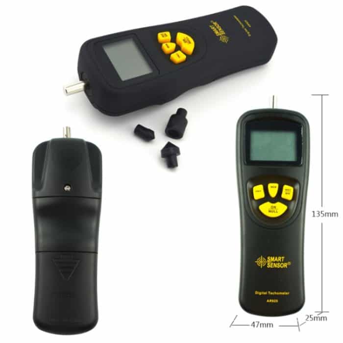 Smart Sensor AR925 LCD-Display Kontaktdrehzahlmesser – Bild 2