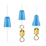 200 Stück DWF01 Silikon-Hauptlinie 8 Zeichenring Anti-Tangle-Bohnen, Größe:, Small 8mm, Medium 9mm, Large 10mm – Bild 2