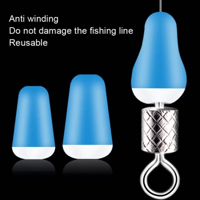 200 Stück DWF01 Silikon-Hauptlinie 8 Zeichenring Anti-Tangle-Bohnen, Größe:, Small 8mm, Medium 9mm, Large 10mm – Bild 4