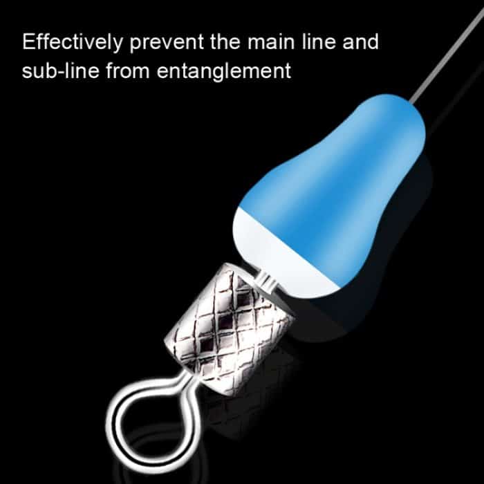 200 Stück DWF01 Silikon-Hauptlinie 8 Zeichenring Anti-Tangle-Bohnen, Größe:, Small 8mm, Medium 9mm, Large 10mm – Bild 5