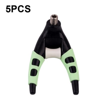 5 PCS abnehmbare leuchtende Klaue Revolverhalterung Kopf Angelrute Kopf Halterung Zubehör, Größe:, 5 PCS Small, Large