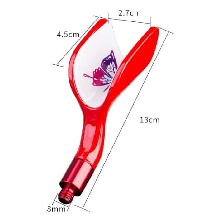 2 Stück Entenschnabel-Typ, universeller, rutschfester Angelruten-Halterungskopf, Red, Black – Bild 3