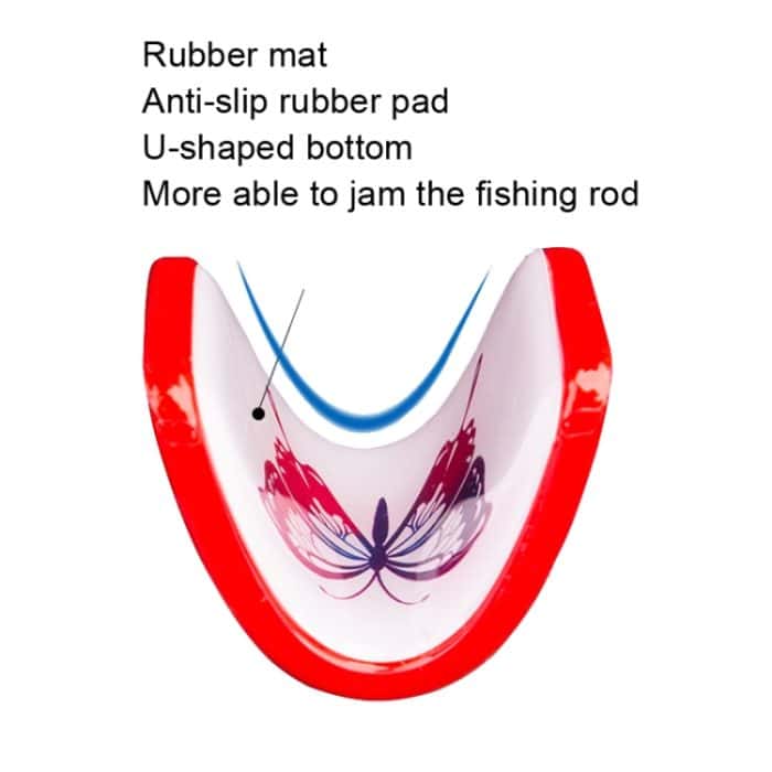 2 Stück Entenschnabel-Typ, universeller, rutschfester Angelruten-Halterungskopf, Red, Black – Bild 4