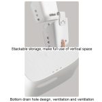 Ffcat Küchen-Kleinigkeiten-Aufbewahrung, Hängekorb, Badezimmer-Aufbewahrungskorb, 55209 White, 55209 Gray, 55210 White, 55210 Gray – Bild 5