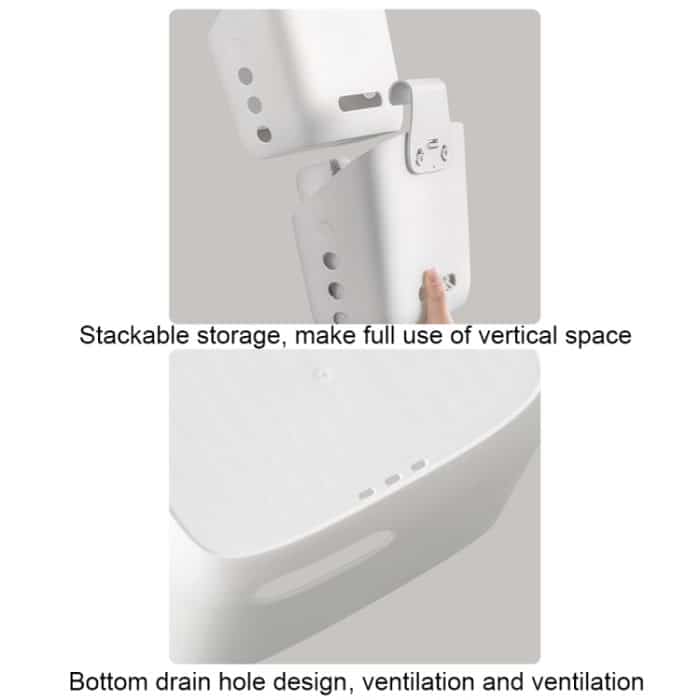 Ffcat Küchen-Kleinigkeiten-Aufbewahrung, Hängekorb, Badezimmer-Aufbewahrungskorb, 55209 White, 55209 Gray, 55210 White, 55210 Gray – Bild 5