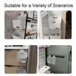 Ffcat Küchen-Kleinigkeiten-Aufbewahrung, Hängekorb, Badezimmer-Aufbewahrungskorb, 55209 White, 55209 Gray, 55210 White, 55210 Gray – Bild 6