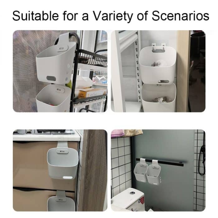 Ffcat Küchen-Kleinigkeiten-Aufbewahrung, Hängekorb, Badezimmer-Aufbewahrungskorb, 55209 White, 55209 Gray, 55210 White, 55210 Gray – Bild 6