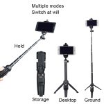 YUNTENG Handy-Selfie-Stativ mit Bluetooth-Fernbedienung, 9928 Black, 9928N Black – Bild 3