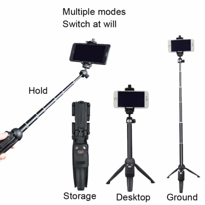 YUNTENG Handy-Selfie-Stativ mit Bluetooth-Fernbedienung, 9928 Black, 9928N Black – Bild 3