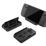 PGTECH für Steam Deck verstellbarer klappbarer Konsolenständer + Trackpad-Aufkleber-Set