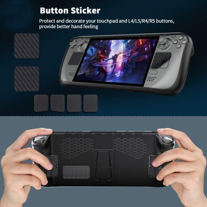JYS für Steam Deck Handheld TPU-Hülle + Touchpad-Tastenaufkleber – Bild 6