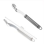 10 Stück Edelstahl-Pfeffersamen-Dekator-Fruchtkernmesser, Round Handle, Diplonema Handle – Bild 2