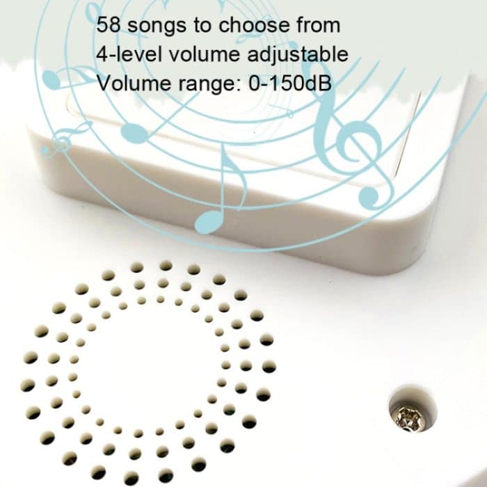 T10-1 1 für 1 Beleuchtung Selbststromerzeugung Drahtlose intelligente Anti-Regenwasser-Türklingel, T10-1 UK Plug Black – Bild 4