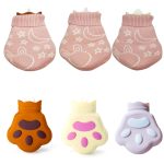 Silikon-Mikrowellenherd-Heizwasser-Einspritz-Handtasche, Brown, Pink, Light Yellow, Brown With Knitted Bag, Pink With Knitted Bag, Light Yellow With Knitted Bag – Bild 2