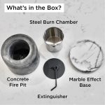 Tischheizgrube für den Außenbereich, alkoholischer Kamin, Heizofen für den Innenbereich, Fireplace Deep Gray – Bild 3