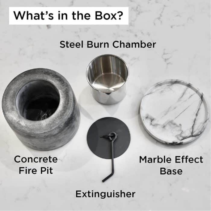 Tischheizgrube für den Außenbereich, alkoholischer Kamin, Heizofen für den Innenbereich, Fireplace Deep Gray – Bild 3