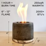 Tischheizgrube für den Außenbereich, alkoholischer Kamin, Heizofen für den Innenbereich, Fireplace Deep Gray – Bild 4