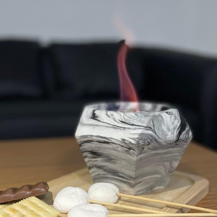 Echter Kamin im Diamant-Stil, Alkohol-Kamin, Innen-/Außen-Heizofen, Fireplace Ink Painting – Bild 4