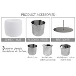 Tisch-Alkohol-Kamin, Lampe, Flammenheizung, tragbar, für den Außenbereich, Beton, kleiner Kamin, Fireplace White, Fireplace Black, Fireplace Gray – Bild 3