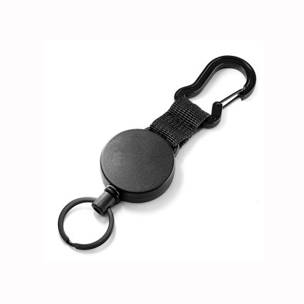 Einziehbarer hochelastischer Drahtseil-Schlüsselanhänger in Kürbisform, Größe:, Small, Medium, Large