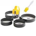 3/4 Zoll Anti-Heiße-Ei-Ringe, antihaftbeschichtet, runde Spiegelei-Maker-Form, 4-Pack Anti-Hot – Bild 2