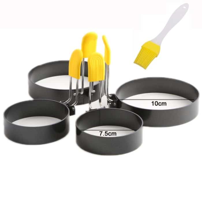 3/4 Zoll Anti-Heiße-Ei-Ringe, antihaftbeschichtet, runde Spiegelei-Maker-Form, 4-Pack Anti-Hot – Bild 2
