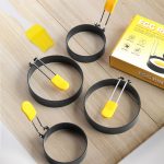 3/4 Zoll Anti-Heiße-Ei-Ringe, antihaftbeschichtet, runde Spiegelei-Maker-Form, 4-Pack Anti-Hot – Bild 5