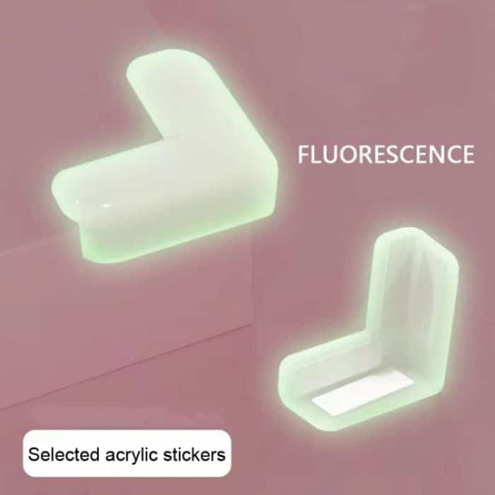 10 Stück leuchtende Anti-Stoß-Ecken, transparenter Couchtisch-Eckenschutz, Stil:, L-shape, Teardrop, Butterfly Type – Bild 3