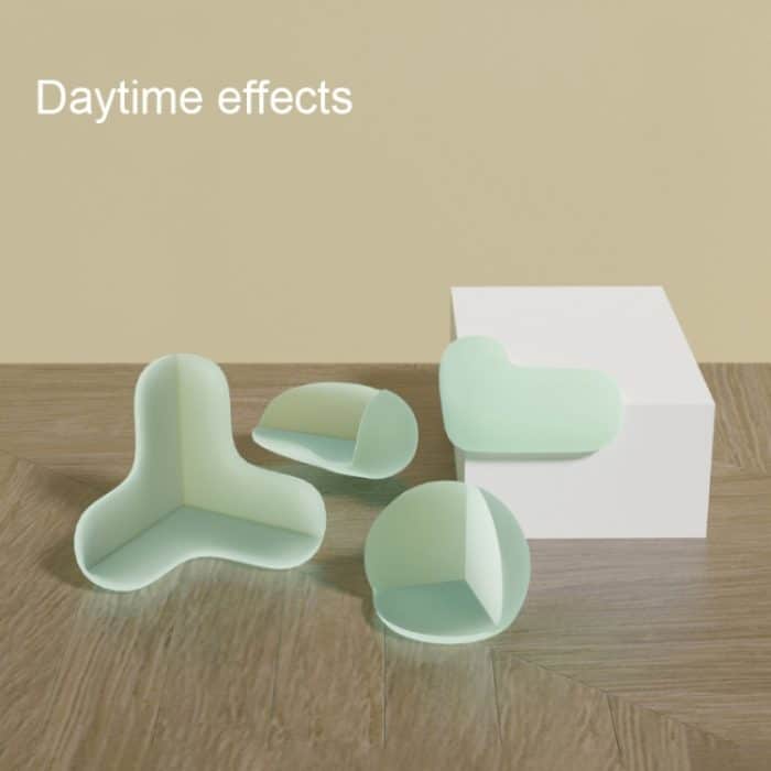 10 Stück leuchtende Anti-Stoß-Ecken, transparenter Couchtisch-Eckenschutz, Stil:, L-shape, Teardrop, Butterfly Type – Bild 4