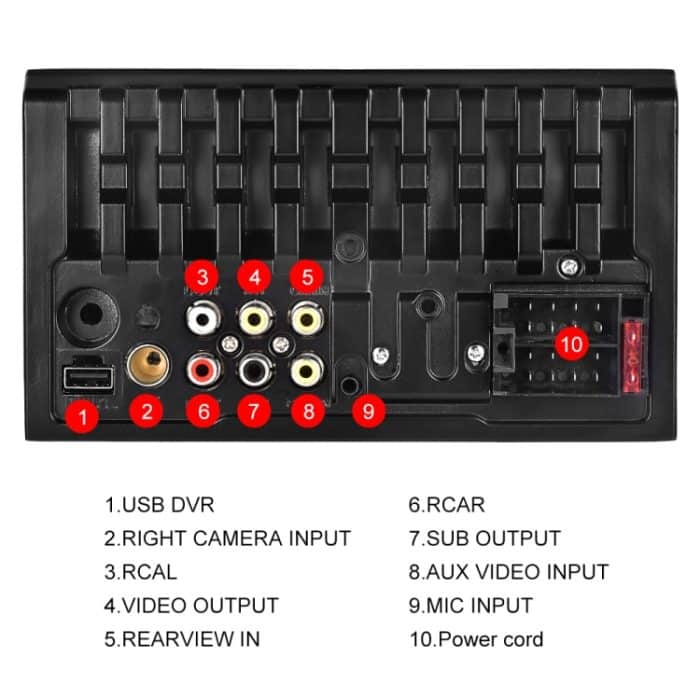 7622C 6,2-Zoll-Doppelspindel-HD-Auto-Universal-MP5-Carplay-Player, Stil:, Standard, Standard+4 Light Camera, Standard+8 Light Camera, Standard+12 Light Camera, Standard+AHD Camera – Bild 3