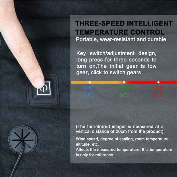 Outdoor Winter Camping Warme USB-Heizkissen mit Rückenlehne, With Backrest Black, With Backrest Gray, With Backrest Khaki – Bild 5