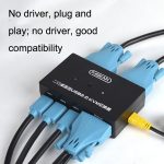 FJGEAR FJ-201UK 2 In 1 Out KVM-Umschalter mit Desktop-Controller mit Kabel, FJ-201UK – Bild 2